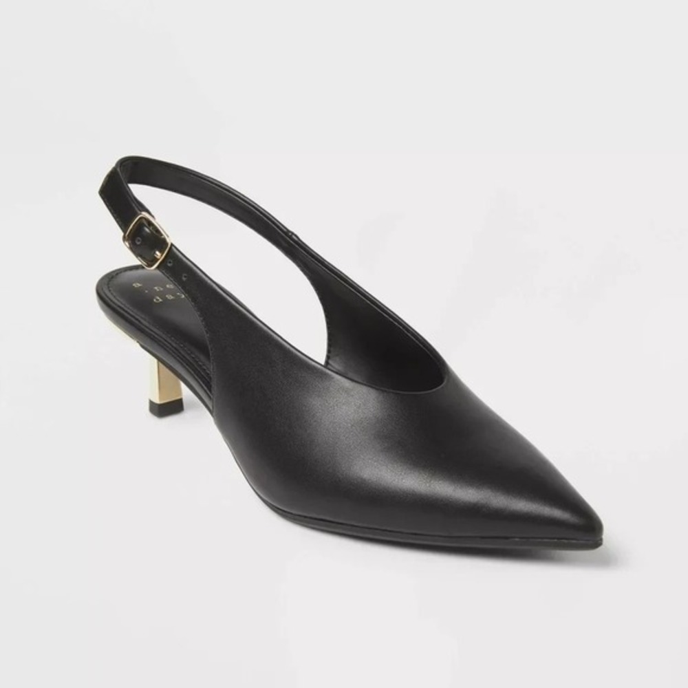 A New Day Samantha Pointed Toe Heels Black Size 8 New With Tags